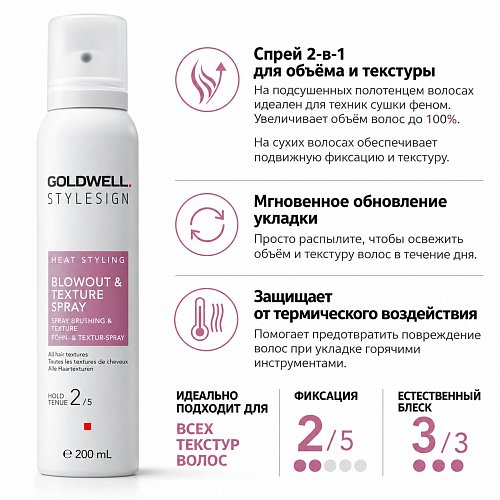 Термозащитный спрей для текстурной укладки - Goldwell Stylesign Blowout Texture Spray
